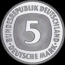 Coin flipping Oracle German Heiermann (5 Deutsche Mark)